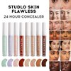 Easilydays Color Liquid Conceal Contour Foundation, Waterproof 8 Colors Cream Lightweight Liquid Concealer Contour Makeup for Concealing Blemishes, Brighten Dark Circles, Improves Uneven Skin Tone, 06