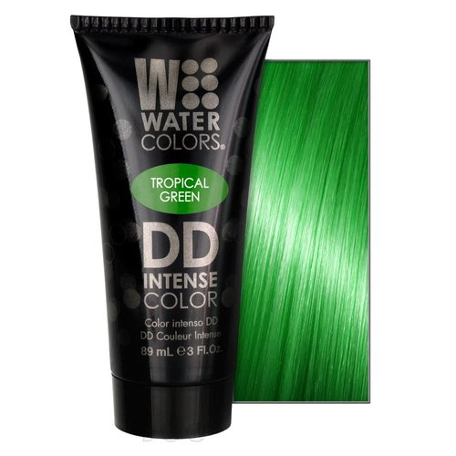 Watercolors DD Intense Semi Permanent Hair Color, Ultra-Vibrant, Ammonia Free Color, 3 Fl Oz (Tropical Green)