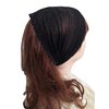 Oyabridal 7.6'' Wide Lace Headband for Women Elastic Lace Headbands for Wigs Hair Accessories for Women (Black)