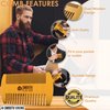 Smooth Viking Beard Brush & Comb Gift Set for Men - Natural Boar Bristle Hair Brush & Wooden Comb - Facial Hair Styling, Grooming & Shaping Tools