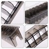 Framendino, Rectangular Plastic Guide Comb Storage Box Hair Clipper Guard Case Organizer Container Box 10 Blocks (Black)