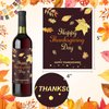 Gold Foil Thanksgiving Wine Bottle Label Stickers 54PCS Thanksgiving Party Wine Bottle Decorations Fall Wine Bottle Covers Harvest Party Supplies