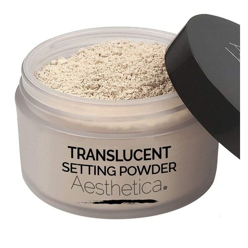 Aesthetica Translucent Setting Powder – Matte Finishing Makeup Loose Setting Powder – Flash Friendly Translucent Powder Foundation - Loose Face Powder Includes Velour Puff