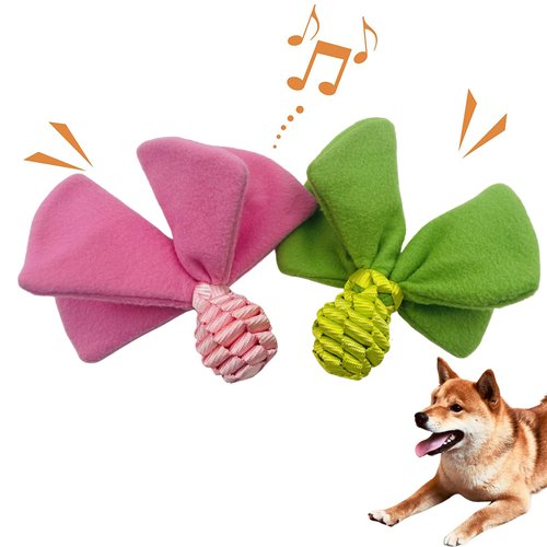 CaBYbigG Dog Squeak Toys,Puppy Toys,No Stuffing Puppy Chew Toys for Teething,Candy Dog Toy for Medium Small Dogs 2 Pack