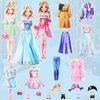 PainZieteg Magnetic Dress Up Dolls, Magnetic Princess Dress Up Paper Dolls, Magnetic Dress Up Dolls for Girls Ages 4-7 Learning Created Imagine Set Birthday Gift (Amy)