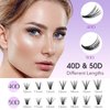 Lash Extension Kit, PITHER DIY Eyelash Extension Kit at Home with Lash Bond and Sealant Lash Tweezers for Self Use (0.07mm 10-16mm Volume Lash Clusters 40D+50D 280pcs)