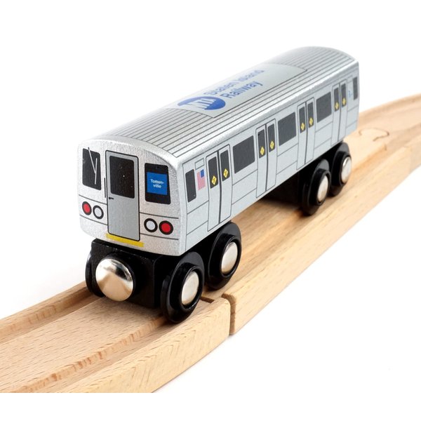 MUNI PALS Munipals Staten Island Railway Wooden Railway–Child Safe and Tested Wood Toy Train