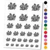 Coral Reef Ocean Temporary Tattoo Water Resistant Fake Body Art Set Collection - Red (One Sheet)