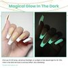 YTD Likomey Glow in the Dark Gel Polish,15ml White Green Luminous Glow Effect UV Nails Gel,Fluorescent Bright Neon Shiny Salon Home DIY UV Manicure Nail Art Varnish,YG379
