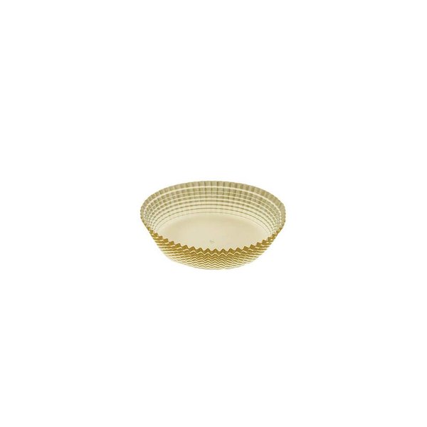 Novacart Round Paper Cup with Gold-Patterned Outside, 3" Base Diameter, 7/8" High, Pack of 200