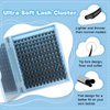 DIY Lash Extension Kit Lash Clusters 144Pcs 10-18mix Length Ultra Soft Lash Clusters Kit Lash Bond and Seal Lash Glue Lash Remover for DIY Eyelash Extensions(Caramel, D-10-18mix)