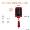 Wet Brush Hair Care Comb - Soft Bristles with Air Cushion Design:Pain-Free Grooming for Women and Men&Ideal for Dry and Wet Damaged Hair (Red)