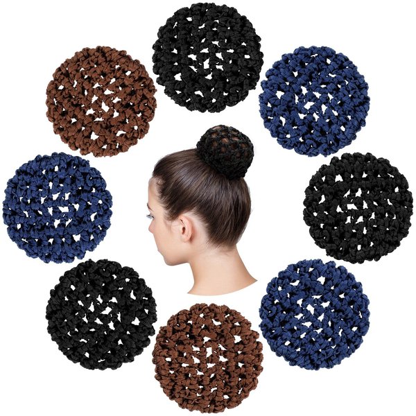 8 Pieces Ballet Hair Bun Cover for Girls Ballet,InvisibleBallet Hair Net s for Bun,Dance Hair Cover,Hair Nets for Bun for Women Ballet Girls (Simple Style)