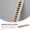 LOGOFUN Mini Wooden Step Ladder Mini Wood Doll House Ladder 1: 12 Miniature Ladder for Dollhouse Garden Furniture Accessories