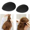 4 Pcs 2 Pairs Black Sponge Bump It Up Volume Hair Base Hair Pad Headwear Fluffy Hair Padding Insert Cushion Hairstyle Bum Maker Braid Hair Style Holder for Women Girls