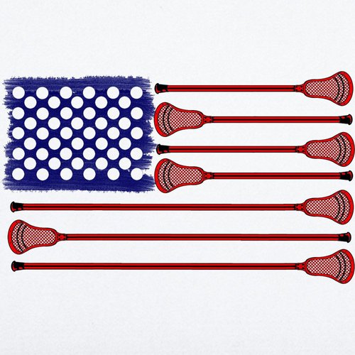 CafePress Lacrosse Americasgame 35X21 Wall Peel 35x21 Wall Decal, Vinyl Wall Peel, Reusable Wall Cling