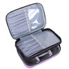 Teamoy Travel Makeup Brush Case(up to 8.8"), Professional Makeup Train Organizer Bag with Handle Strap for Makeup Brushes and Makeup Essentials-Medium, Purple(No Accessories Included)