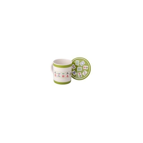 COPA JUDAICA Mah Jongg Coffee Cup and Coaster Set