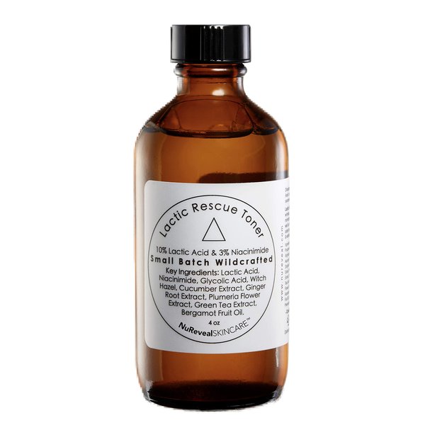 NuReveal Skincare Lactic Rescue Toner – Provides Gentle Skin Balance, Refreshing & Hydrating Facial Toner with Lactic Acid, Improves Uneven Skin Tone, Vegan & Cruelty Free - Ideal for Acne Prone Skin