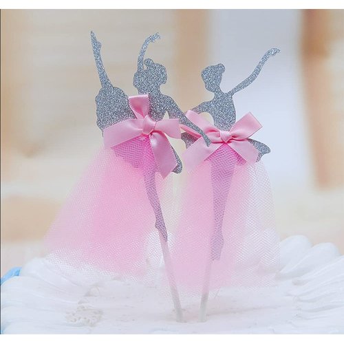 Flairs New York Happy Birthday Decorations Cake Toppers Party Props (Pack of 1 Cake Topper, Baby Pink Esmeralda Position)