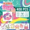 EMOME 408 Sheets Individually Wrapped Tattoos for Kids, Kids Tattoos Temporary Sticker Waterproof, Mixed Styles Fake Tattoos for kids Girls Party Favors Supplies Activities Games
