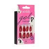 KISS Gel Fantasy Sculpted Halloween Press-On Nails, Solid Red, Medium, Coffin, 31 Ct.