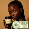 Unrefined Batana Oil for Hair Growth - 100% Raw Unrefined Batana Oil from Honduras - Dr. Sebi Approved Pure Hair Treatment for Thicker Hair - 4oz