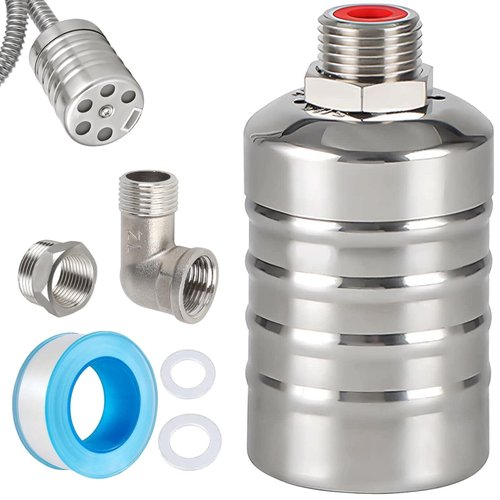 1 Pc 1/2" / 3/4" Auto Shut Off Mini Float Valve, No Electricity Required for Automatic Water Control