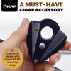Xikar Xi2 Cigar Cutter - Precision Double Guillotine Cigar Snipper with 440 Stainless Steel Blades, Noir Finish | Rockwell C Rated 54 to 60 Ring Gauge Cigar Clipper - Ergonomic Teardrop Design