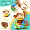 TI-TOO Baby Monkey Musical Crawling Toys 1-3 Year Old Boys Girls, Monkey Toddler Walking and Ring Toss Game Toys, Tummy Time Toys with Music & Lights Christmas Birthday Gifts for 3+ Boys Girls.