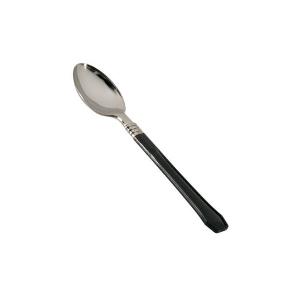 Reflections Duet Elegant Plastic Spoons w/Black Handle 20 Per Pack