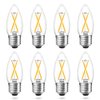 AIELIT B11 Vintage E26 LED Candelabra Light Bulbs, 2W (25W Equivalent), Warm White 2700K, Clear Glass, 200 Lumens, Dimmable LED Edison Bulb for Chandelier Ceiling Fan Pendant Lights, 8-Pack