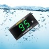 Motorcycle Water Temp Gauge Fahrenheit Display 32~248F Over-Temperature Alert, Universal Digital Temperature Meter with Temp Sensor Adapter for Most Car Marine Motorcycle Digital Meter(Blue,22mm)