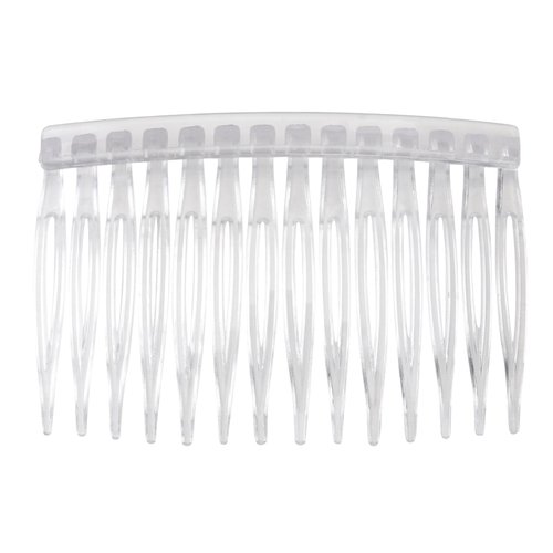 SOLUSTRE Decorative Hair Combs 10Pcs Clear Hair Combs Transparent Plastic Hair Side Clip Combs Grips Barrettes Plastic Bridal Wedding Veil Combs for Women Girl Fine Hair Accessories Clear Hair Clips