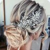 E EMZHOLE Bride Wedding Hair Comb Flower Girls Bridal Hair Vine Silver Rinestone Bridal Headpieces Hair Accessories Hair Piece for Women and Girls
