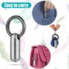 2 Pieces Tiny Keychain Pill Holder Waterproof Keychain Pill Holder Container Portable Mini Size Titanium Alloy Pill Box Case for Travel Purse Pocket
