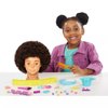 10'' Afro Real 100% Human Hair Cosmetology Doll Head Mannequin Head For Kids, Teens Hairdresser With Clamp Stand (10 inches)