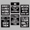 HOMANGA Inspirational Wall Art, Motivational Wall Art Posters, Quotes Dorm Decor for College Girls & Boys, Set of 6, Sayings For Ofiice Wall Decor, Canvas Prints 8x10 Inch Unframed