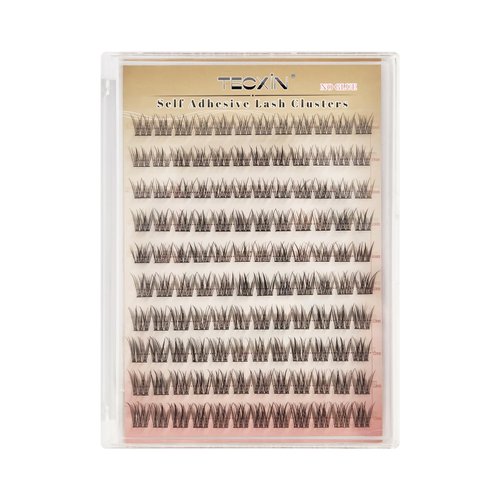 Tecxin-Mix Lash Clusters Extentions Kit Korean Self Adhesive Eyelashes Clusters Collection Press On Pre-glued Technology,Mess-free,Hand-made with No Glue, and No Sticky Residue,10-12mm 120 Pcs