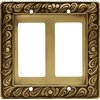 Franklin Brass Paisley Wall Plate, Tumbled Antique Brass Double Decorator Switch Cover, 1-Pack, 64038