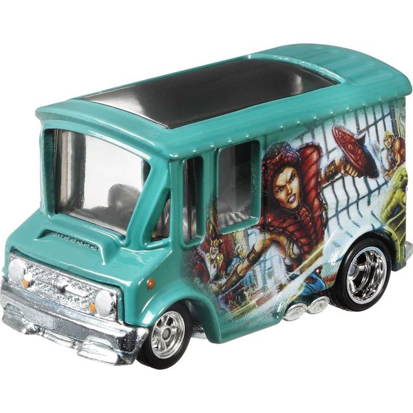 Hot Wheels Toy Car, 1:64 Scale Premium Die-Cast Bread Box Van, Metal/Metal Chassis & Body, Pop Culture Vehicle for Kids & Collectors