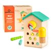 CURIOUS CRATE Magnetic Bird Feeder & Worm Catcher | Wooden Montessori Early Learning Toy for Toddlers | Developmental Toy for Fine Motor Skills & STEM Learning | Gifts for Kids Ages 2+ Years
