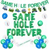 kreat4joy Golf Bachelorette Party Decorations Man, Same Hole Forever Party Green Foil Balloons Let’s Partee Banner Garland Pre-Sewn Sash for Men Sports Bachelor Party Supplies