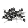 ISPINNER 100pcs 1/8" x 3/8" Aluminum Blind Rivets, 3.2 x 10mm Pop Rivets, Pack of 100 (Black)