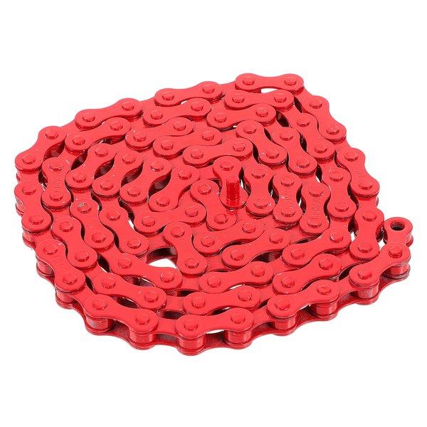 Toddmomy Bicycle Chain Single Speed Bike Chain Road Vehicles Stainless Steel Bike Chain Red Bike Chain Bike Accessory