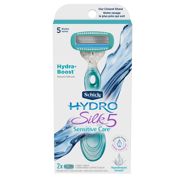 Schick Hydro Silk Sensitive Skin Razor for Women with 2 Moisturizing Razor Blade Refills