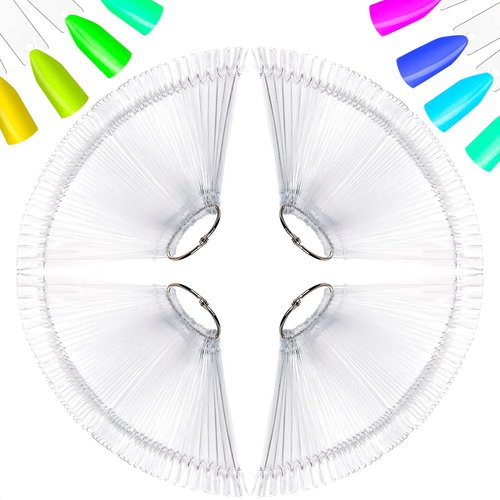 200Pcs Nail Swatch Sticks - Clear Nail Polish Swatch Sticks Acrylic Nail Practice Nail Tips Nail Art Gifts for Women Nail Kit - Practice Nails Sample Stick Clear Acrylic Sticks Nail Art Supplies