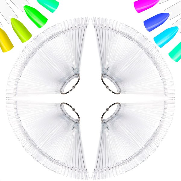 200Pcs Nail Swatch Sticks - Clear Nail Polish Swatch Sticks Acrylic Nail Practice Nail Tips Nail Art Gifts for Women Nail Kit - Practice Nails Sample Stick Clear Acrylic Sticks Nail Art Supplies