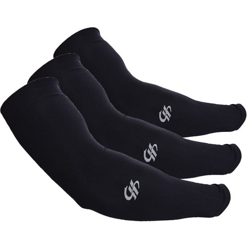 HOPESHINE Cooling Compression Arm Sleeves UPF50+ UV Protection for Men Women Cycling Driving Outdoor Tattoo Cover Up 3-Pairs