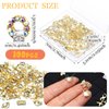 100 Pcs Gold Nail Charms for Acrylic Nails Gold Nail Rhinestones 3D Nail Charms Heart Nail Gems Luxury Decor Diamonds for Nail Art Shiny Nail Stones Beauty Nail Design Crystals for DIY Women Nail